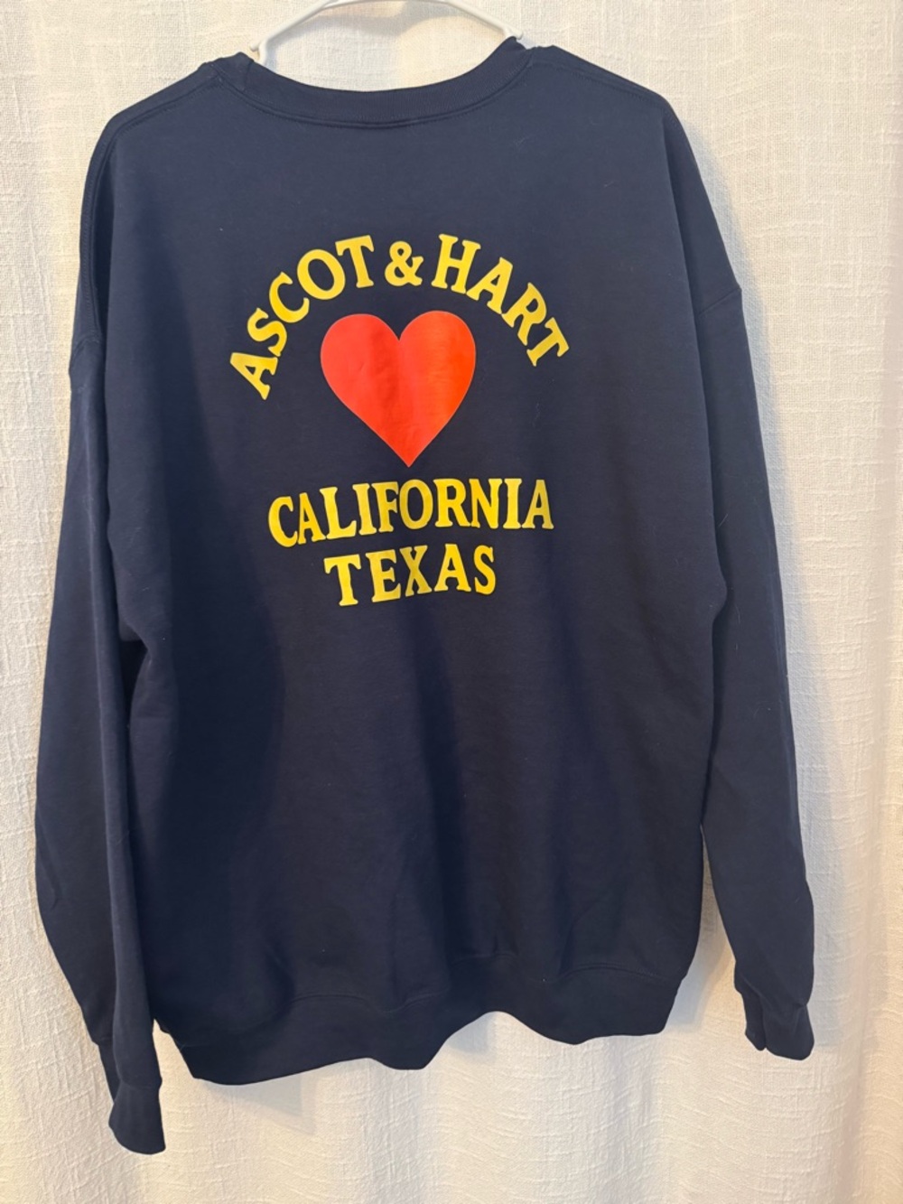 Ascot & Hart Navy Sweatshirt with Red Heart